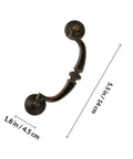 Vintage Zinc Alloy Cabinet Pull Handles 4 Pack for Furniture Doors and Drawers, 5.5 x 1.8 in, antique style, retro vibe