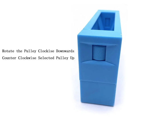 Blue tool showing adjustable height mechanism for Saddle And Nut Grinding Sander Luthier Tool For Acoustic Guitar