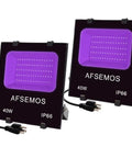 Pair of Ultra Bright 40W Black Light Flood Light IP66 Waterproof for lit glow parties and body paint use
