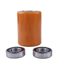 Svyoroo Electric Pallet Jack Wheel Replacement Part Fits Toyota 8HBW23 Forklift, orange load roller with bearings.