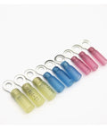 Grab these Awesome 120 Piece M5 Heat Shrink Ring Eyelet Connectors For Your Electrical Wire Splicing Jobs With Butt Connector Crimp Terminals That Fit 22 To 10 AWG Cables Perfectly For Any DIY Home Garage Project You Just Gotta Get This Solid Kit. M5 ring eyelet heat shrink connectors, assorted colors, for 22-10 AWG wire