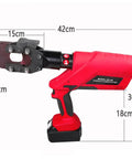 Beefy Battery Powered 60KN Hydraulic Cable Cutter Portable Ratchet Wire Cutter, 42cm, red, heavy duty electric cutter for cables