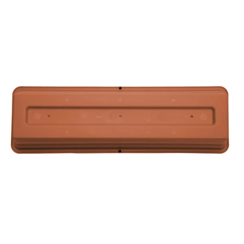 Durable Terra Cotta Window Box Planter With Removable Tray 24 Inch Weatherproof Resin Garden Box For Indoor Outdoor Use 3 Gallon Capacity