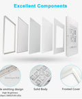 Exploded view of 12 Inch LED Ceiling Light Flush Mount 24W 5000K Daylight White showing components like aluminum PCB and frosted cover
