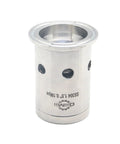 Front view of QiiMii stainless 1.5-inch tri-clamp ferrule with 50.5 mm OD and side holes