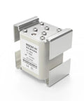 Top Shelf Silver DC Fuses Rated At 750V With 400A To 630A Options, 630A fuse with silver housing and mounting brackets.