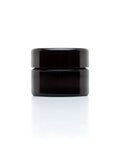 Sleek Black Glass Storage Jar With Airtight Seal Keeps Your Goodies Fresh And Secure, 15 ml size for storing spices.