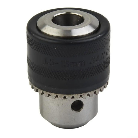 High Quality Rock Solid One Half Inch Drill Chuck With Secure Morse Taper Two Mounting Comes With Key For Precise Metal Or Wood Drilling On Lathe Tailstock Built For Serious Shop And Garage Use Making Your Work Simple And Fast To Handle 1.5-13mm