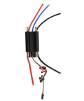 70A Waterproof Brushless ESC With Built In BEC Aluminum Alloy Body Black Finish showing wiring connections, used for RC boats and airships