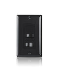 Black In Wall Dimmer Switch With 3 Way And Single Pole Control Smooth Dimming For 300W LED CFL And 600W Incandescent