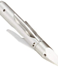 Close-up of a Three Barb Grapid Bowfishing Point With Back Extension Stud For Fast Easy Fish Removal And Accurate Hits Heavy Duty Arrow Tip