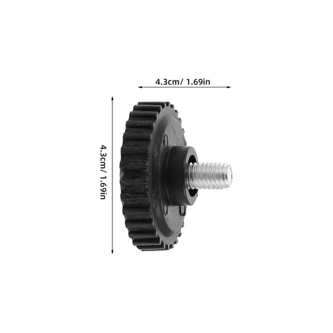 Heavy Duty M8 Screw On Rubber Furniture Levelers Four Pack With Solid Floor Grip Anti Slip Glides For Tables Cabinets And Chairs No Sweat DIY Install For Big Time Protection - close-up of rubber leveler with screw.
