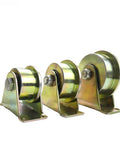 4 Pack T Type Sliding Gate Rollers With T Groove Wheel Track Rail For Sliding Gates And Industrial Machines Heavy Duty Carbon Steel Wear Resistant Casters Provide Stable Smooth Operation And Long Lasting Durability