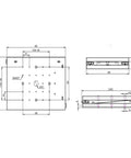 Technical drawing of Rock Solid Ultra Precise Rotary Tilt Table With Aluminum Alloy Construction Quick Assembly Angle Platform