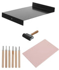Newbie Friendly Rubber Stamp Carving Kit With 10 Blocks And Angled Knife For DIY Crafting Ink Roller For Even Ink Distribution Easy Carving Tools For Makers And Stamp Enthusiasts, 10-block set