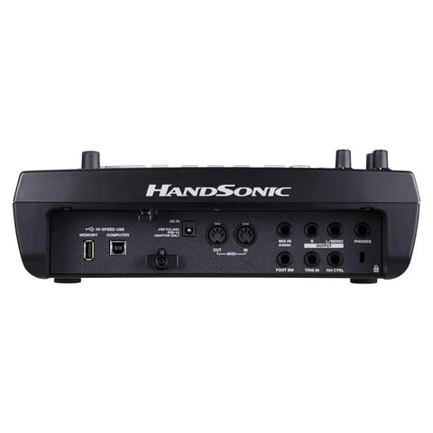 Back view of HPD-20 Digital Hand Percussion Instrument With 850 Dope Ready To Play Sounds, showing ports and connections