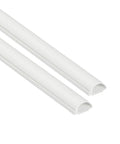 Half Round Cord Hider Cable Raceway White Paintable Adhesive Concealer For TV Wires One Piece Peel And Stick Installation
