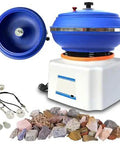 Heavy Duty Vibratory Tumbler Bowl For Metal Polishing And Finishing, High Frequency Vibration Polisher with rocks and accessories