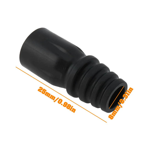 Mountain Bike Hydraulic Disc Brake Hose Kit 8x25mm, close view of black rubber connector, wear resistant and corrosion proof for Tektro HD