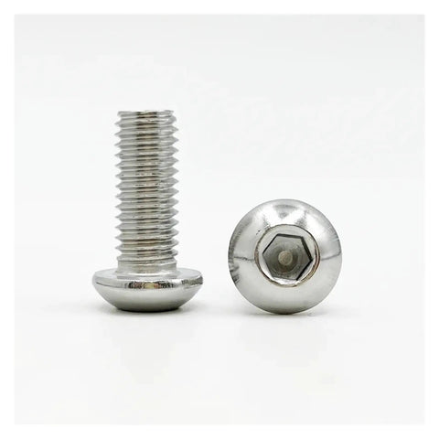 Hex Socket Hexagon Button Cap Head Metric Machine Bolt Assortment Kit M2 Through M10 For DIY Projects And Metalworking Precision Fasteners And Hardware Essentials, 304 stainless steel button head