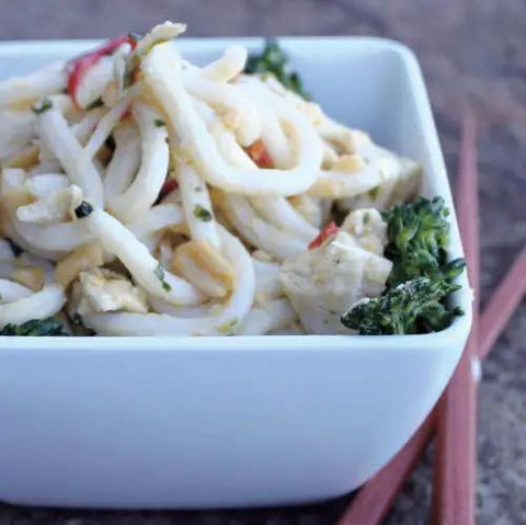 Quick Fix Thermomix Recipe Book Loaded With Easy Weeknight Dinners And Killer Meal Prep Hacks Perfect For Busy Home Cooks Looking To Knock Out Tasty Homemade Feats Daily. Bowl of chicken and vegetable udon noodles.