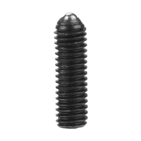 Deadset Strong M3 Hex Socket Spring Ball Plungers, 20 Piece Carbon Steel Fastener Set With Durable Black Oxide Finish close-up of ball plunger.