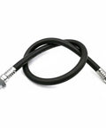 Premium 32 Inch Brass Drysuit Inflate Hose Tube With Secure Rubber Body Fitting For Safe Diving And Air Supply Management In Cold Or Warm Water Sessions To Stop Leaks Under Pressure, black hose with brass fittings