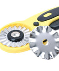 45mm Rotary Cutter Kit With 9 Replacement Blades For Sewing Fabric Leather Quilting And Paper Cuts All-In-One System With Straight Pinking And Skip Blades For Precise No-Fuss Easy-Change Cutting Built To Last