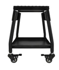 Heavy Duty Universal Dirt Bike Stand With 1100 Lb Capacity, Detachable Lift For Maintenance And Tire Changes, Fits Most Dirt Bikes And E Bikes Including Surron Tuttio MX And Enduro Dual Sport, Anti Slip Steel Hoist. Black steel frame with wheels.