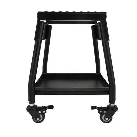 Heavy Duty Universal Dirt Bike Stand With 1100 Lb Capacity, Detachable Lift For Maintenance And Tire Changes, Fits Most Dirt Bikes And E Bikes Including Surron Tuttio MX And Enduro Dual Sport, Anti Slip Steel Hoist. Black steel frame with wheels.