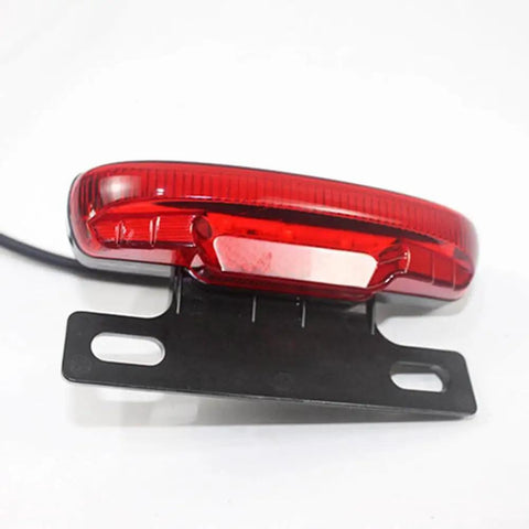 Super Bright E Bike Tail Light With Brake Signal 48V Ultra Thin LED Safety Glow For Night Rides Keeps You Safe And Visible On The Road, red slim lens
