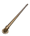 Straight Up Industrial Wrought Iron Pipe Banister With A Legit Antique Brass Finish Complete Stair Handrail Kit for tight grip