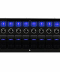 8 Gang Switch Panel 12V 24V Waterproof On Off Rocker LED Panel Switch With Breakers For Boat Marine Car Blue Light