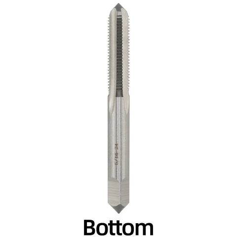 5/16 Inch 24 UNF Hand Tap Set Bottom Tap for Metalworking, Alloy Tool Steel, Cutting and Repairing Threads
