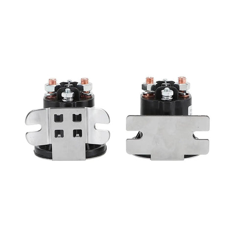 Pro Grade 12V 24V 48V 200A DC Contactor Relay For Electric Stacker Forklift Tail Plate And Oil Pump Start Switch built with metal connectors.