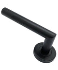 Matte Black Round Tube Door Handle Made From Stainless Steel Interior Hardware For Doors And Cabinets Easy Install Smooth Operation Modern Home