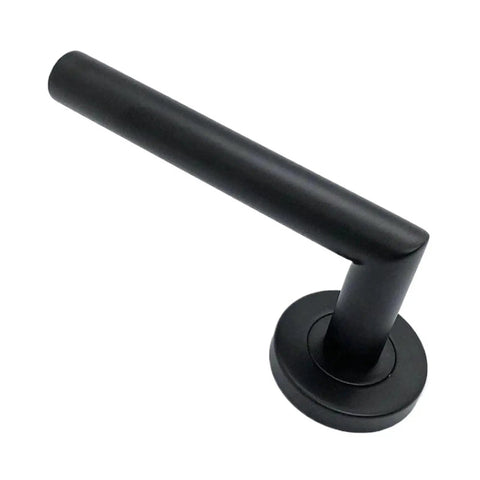 Matte Black Round Tube Door Handle Made From Stainless Steel Interior Hardware For Doors And Cabinets Easy Install Smooth Operation Modern Home