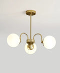 Three Head Wall Light Chandelier For Dining Room And Living Areas Elbow Design Modern Ceiling Lamp With Glass Ball Shades