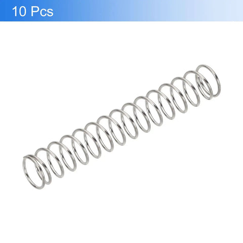 10 Pack 0.6mm Wire Diameter 7mm Outer Diameter 40mm Length Stainless Steel Compression Springs For Ballpoint Pens And Home Repairs Rust Resistant 304 Stainless Steel Durable DIY Shop Tools