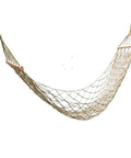 Single Cotton Rope Hammock With Wood Spreader Bar For Indoor Outdoor Use Hand Woven Classic Design Holds Up To 220 Lbs