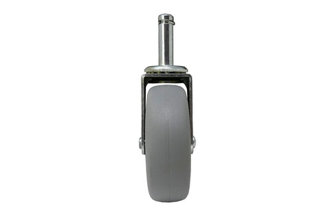3-Inch Swivel Stem Caster With Non-Marking TPR Rubber Wheel, 7/16-Inch Stem Diameter, front view