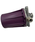 Ready To Roll Top Shelf Flame Detector Built Damn Tough For Hard Core Industrial Setup Featuring Pinpoint Accuracy Detection and Foolproof Wiring for Zero Downtime and Serious Peace Of Mind, side view of sensor with purple casing.