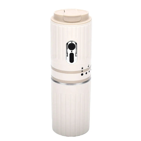 Score Fresh Sips Anywhere With This Ride Or Die Travel Coffee Maker Featuring A Compact Built In Grinder And Heat Proof Tumbler.