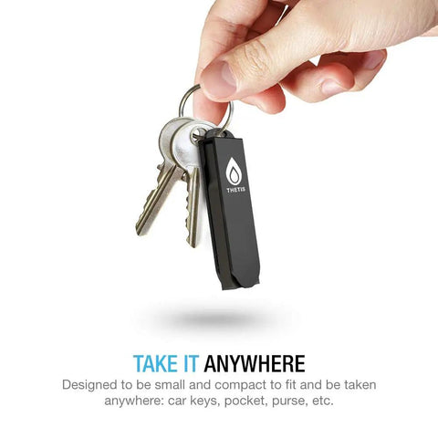 Person holding FIDO2 Fingerprint USB A Security Key For Passwordless Login, Two Factor Authenticator with keys, compact design.