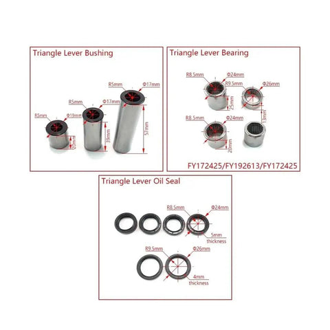 Steering Head Bearing Kit For CRF150R CRF150RB 2022 Motorcycle Suspension Upgrade with oil seal, bearing, bushing shown.