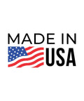 Made in USA label with American flag design