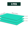 Three Thickness Silicone Mug Wraps for Sublimation and Heat Pressing, Fits Cricut Mug Press, 1.5mm 3mm 4mm Thickness, Green Sheets