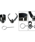 Heavy Duty Two Piece Drain Auger Attachment Set For Sink And Tub Clogs featuring thickened steel cutters and a ring wrench.