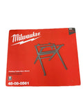 Heavy Duty Folding Table Saw Stand With Rock Solid Support Legs And Smooth Collapsible Frame Built For Tough Job Sites Black packaging design with model number.