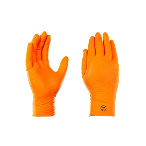 41 Percent Glyphosate Extra Herbicide For Row Crops 2.5 Gallons With Advanced Surfactant For Superior Absorption And Weed Control In Corn And Soybeans Includes Safety Gloves And Pest ID Card Easy Mix orange chemical-resistant gloves